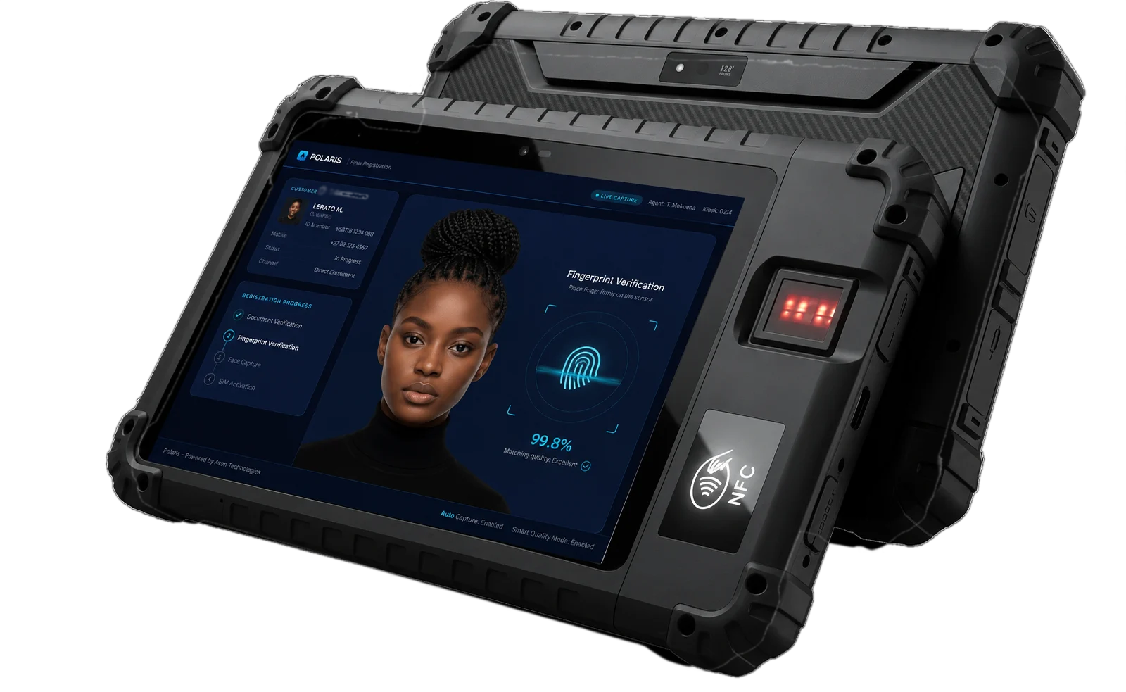 COMET-20 running Polaris facial and fingerprint verification